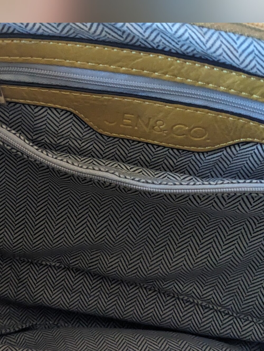 Jen & Co Mustard Yellow Crossbody Purse Vegan Leather Bag - Picture 6 of 9
